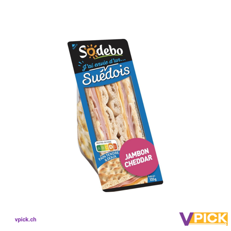 Sodebo Suédois Jambon Cheddar 135g