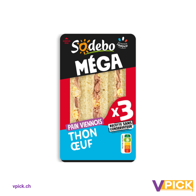 Sodebo Sandwich Club MEGA Thon-Oeufs 230g